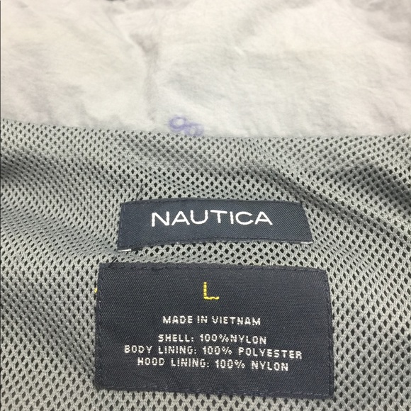 Sold❌ NAUTICA JACKET WINDBREAKER SPELL OUT L - Picture 7 of 8
